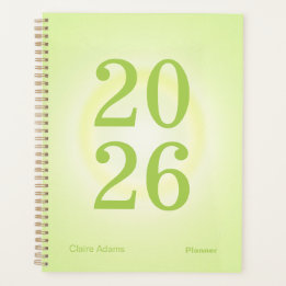 Lime Green Aura Big Year Planner