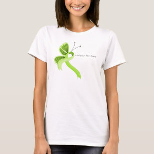 Lime Green Awareness Ribbon Butterfly T-Shirt