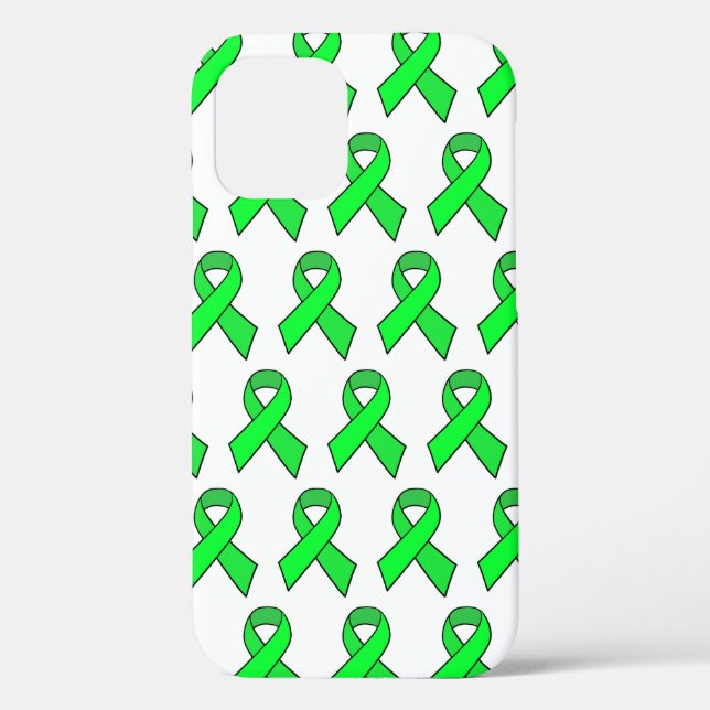 Lime Green Awareness Ribbon Case-Mate iPhone Case (Back)