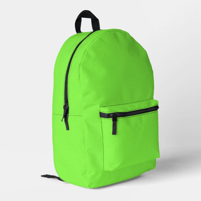 LIME Green Backpack  (Back Corner Left)