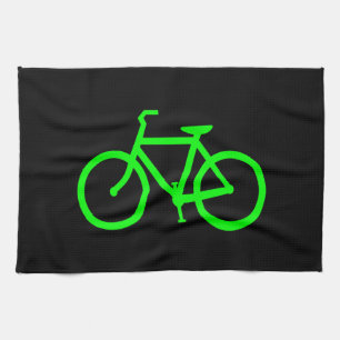 Lime Green Bike Kitchen Towel