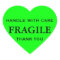 Lime Green/Black Fragile. Handle with Care.