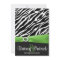 Lime Green Black White Zebra Wedding Invitations