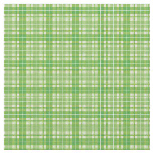 Lime Green Bright Gingham Plaid Tartan Fabric