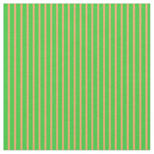 Lime Green & Brown Coloured Pattern of Stripes Fabric