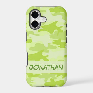 Lime Green Camo Camouflage Name Personalized