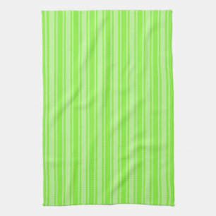 Lime green candy stripes kitchen towel
