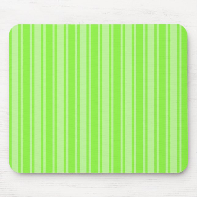 Lime green candy stripes mouse pad (Front)