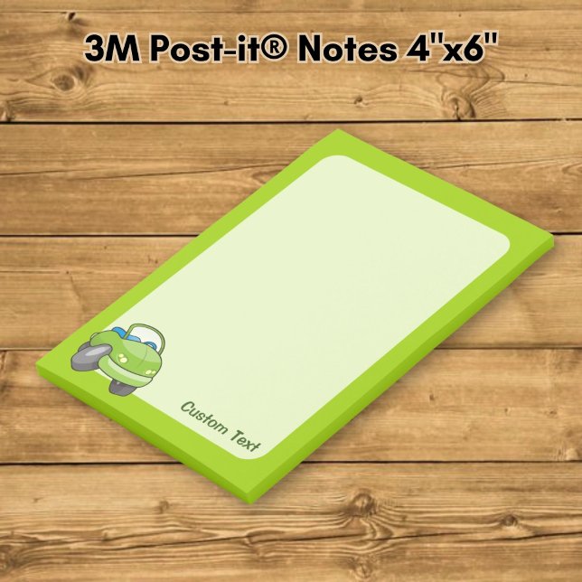 Lime Green Cartoon Car Post-it Notes (Creator Uploaded)