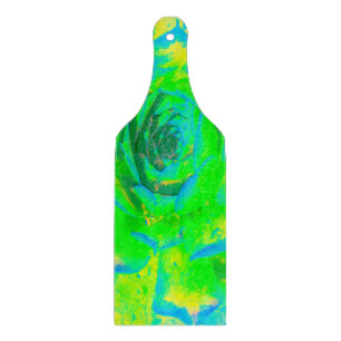 Lime Green Chartreuse Succulent Sedum Rosette Cutting Board