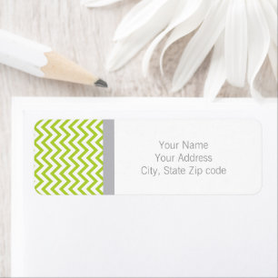 Lime Green Chevron Adresse de retour