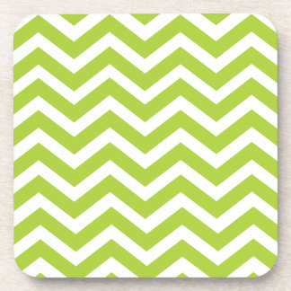 Lime Green Chevron Coasters