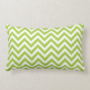 Lime Green Chevron Lumbar Pillow