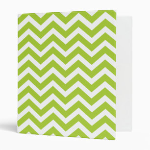 Lime Green Chevron notebook Binder