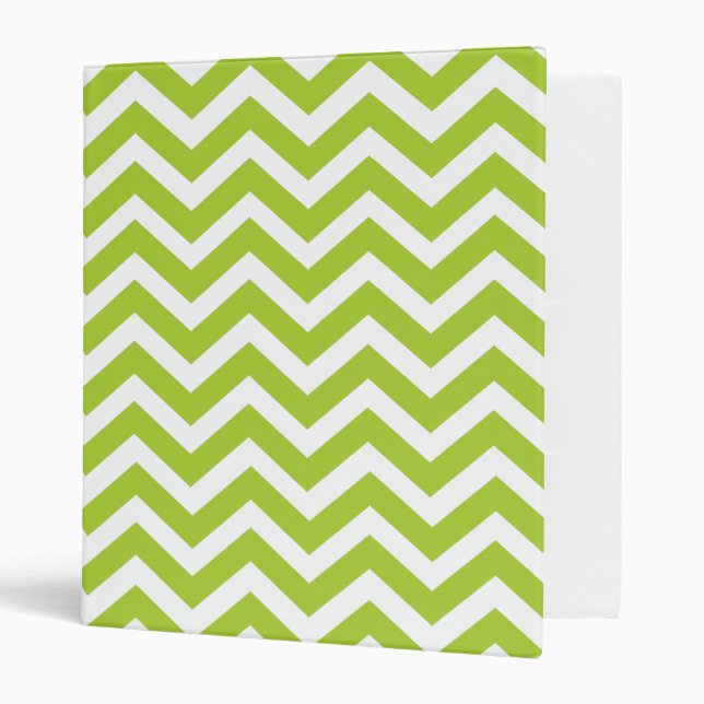 Lime Green Chevron notebook Binder (Front/Inside)