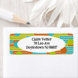 Lime Green, Cinnamon Brown, Turquoise Rectangles