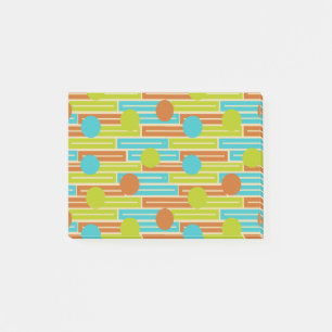 Lime Green, Cinnamon Brown, Turquoise Rectangles Post-it Notes