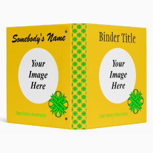 Lime Green Clover Ribbon Tmplt by Kenneth Yoncich Binder