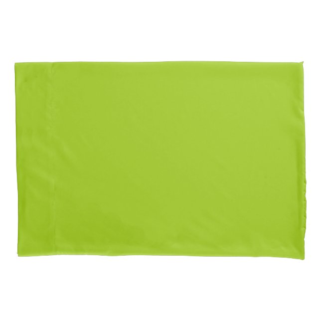 Lime Green colour Easily Customize This Pillowcase (Front-Left)
