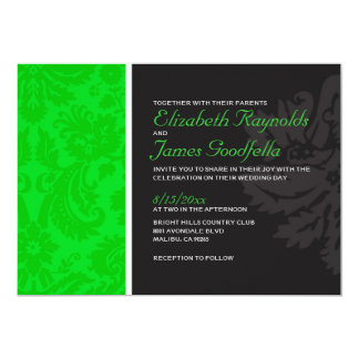 Lime Green And Black Wedding Invitations 9