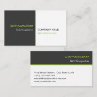 Lime Green Dark Grey Modern Clean Line
