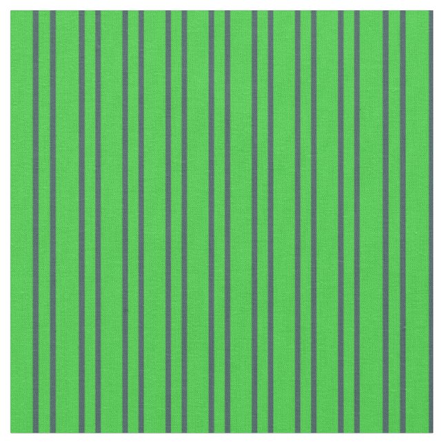 Lime Green & Dark Slate Grey Coloured Lines Fabric (Close Up)