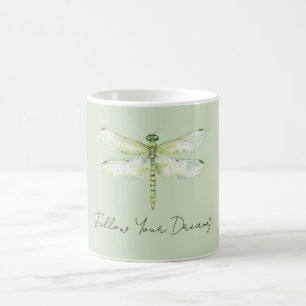 Lime Green Dragonfly Coffee Mug