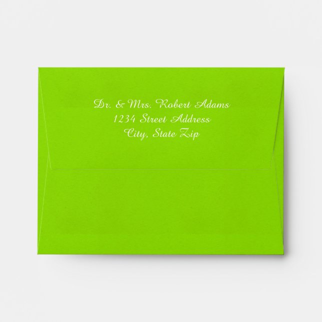 Lime Green - Envelope (Back (Top Flap))