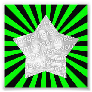 Lime Green et Black Starburst Frame Photo