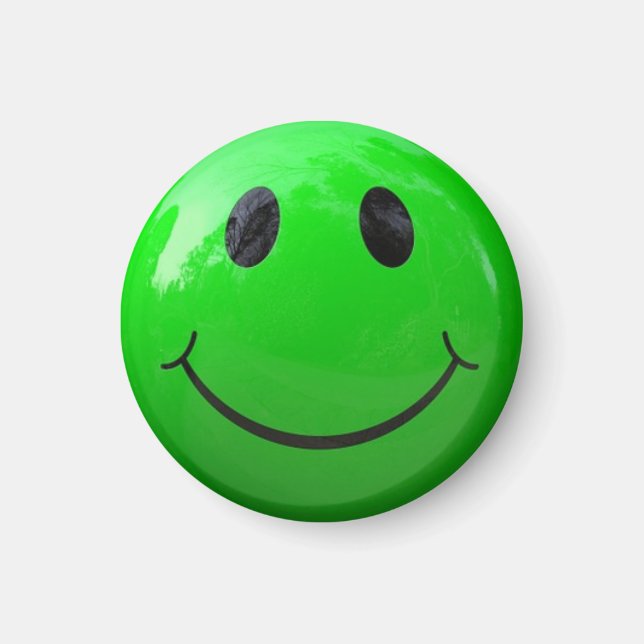 Lime Green Face Locker Magnets (Front)