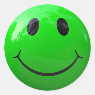 Lime Green Face Stickers