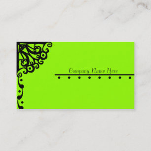Lime Green Fancy Design Business Card
