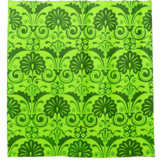 lime green fans and fronds print