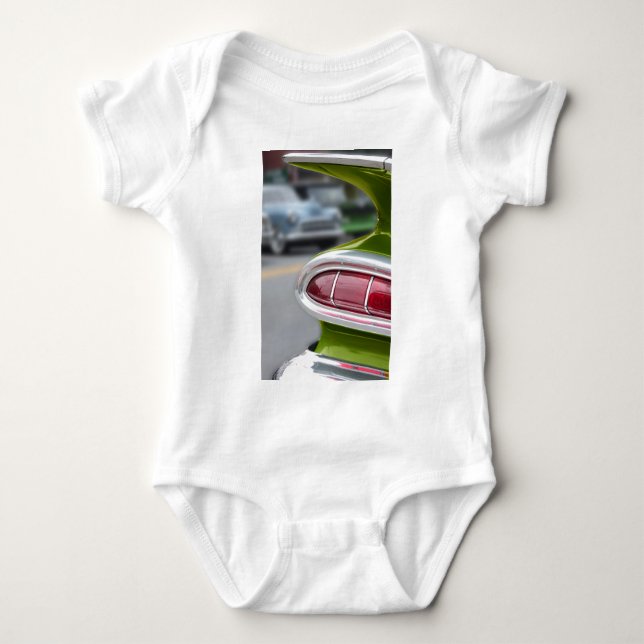 Lime Green Fin Baby Bodysuit (Front)