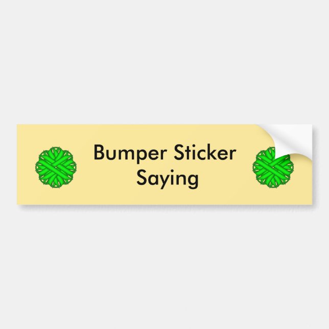 Lime Green Flower Ribbon by Kenneth Yoncich Bumper Sticker (Front)