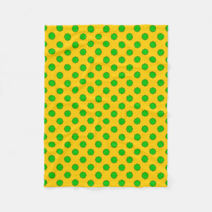 Lime Green Flower Ribbon by Kenneth Yoncich Fleece Blanket