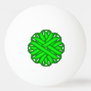 Lime Green Flower Ribbon by Kenneth Yoncich Ping Pong Ball
