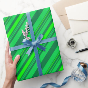 Lime Green Forest Green St Patrick's Day or Gaming Wrapping Paper