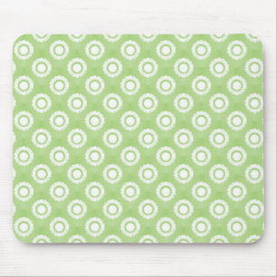 Lime Green Funky Flower Mousepad