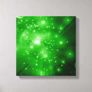 Lime Green Galaxy Burst Canvas Print