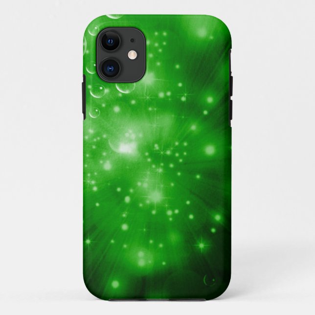 Lime Green Galaxy Burst Case-Mate iPhone Case (Back)