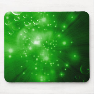 Lime Green Galaxy Burst Mouse Pad