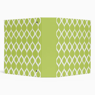 Lime Green Geometric Ikat Tribal Print Pattern Binder