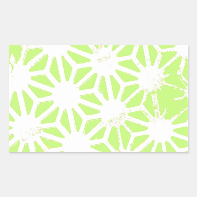 Lime green geometric pattern sticker (Front)