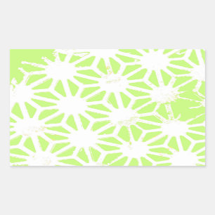 Lime green geometric pattern sticker