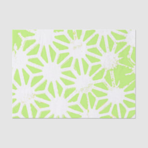 Lime green geometric pattern tissue paper
