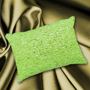 Lime Green Glass Decorative Pillow