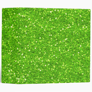 Lime Green Glitter Binder