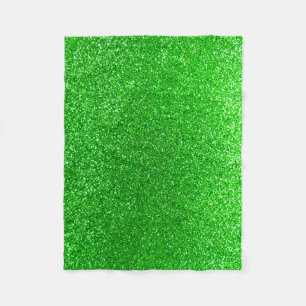 Lime green glitter fleece blanket
