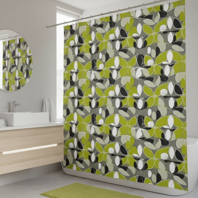 Lime Green Grey mid-Century Modern Print (Creator Uploaded)